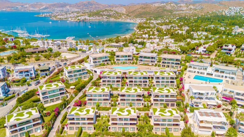 Bodrum asarlıkta elit residence 2+1 full manzaralı daire